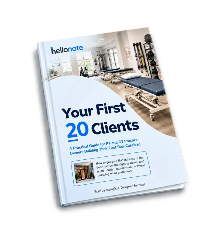Your First 20 Clients guide cover